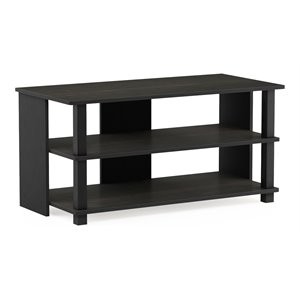 Pemberly Row Engineered Wood 3-Tier TV Stand for TV up to 32&quot in Espresso/Black