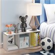 Pemberly Row Engineered Wood 3-Tier Open Shelf Bookcase in White