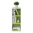 Pemberly Row Engineered Wood 3-Tier Open Shelf Bookcase in White/Green