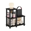 Pemberly Row Turn-N-Tube Espresso/Black Engineered Wood Accent Decorative Shelf