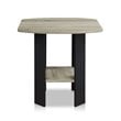 Pemberly Row Wood End Table in French Oak Gray/Black (Set of 2)