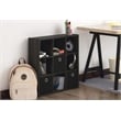 Pemberly Row Engineered Wood 9-Cube Organizer with Bins in Espresso/Black
