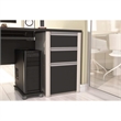 Pemberly Row Office 1 Drawer Filing Cabinet in Slate & Sandstone