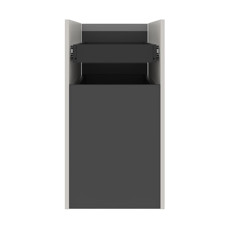 Pemberly Row Office 1 Drawer Filing Cabinet in Slate & Sandstone