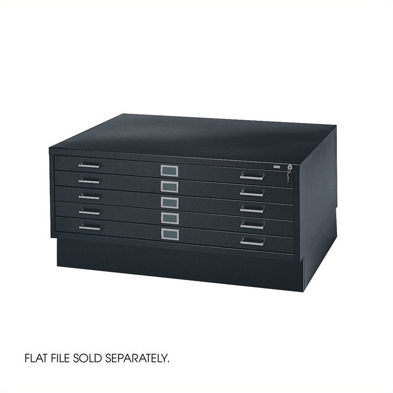 Pemberly Row Closed Base for 4994 Flat File Cabinet in Black