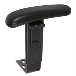 Pemberly Row Contemporary Plastic Adjustable Arm Kit in Black