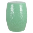 Pemberly Row Contemporary Ceramic Garden Stool in Lime Green