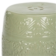 Pemberly Row Contemporary Ceramic Garden Stool in Lime Green