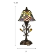 Pemberly Row Modern / Contemporary Crystal Peony Accent Lamp