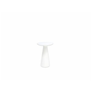 Pemberly Row Contemporary Medium End Table in High Gloss White