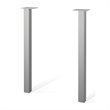 Pemberly Row Modern / Contemporary Metal Legs in Silver (Set of 2)