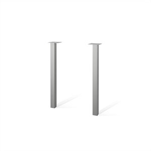 Pemberly Row Modern / Contemporary Metal Legs in Silver (Set of 2)