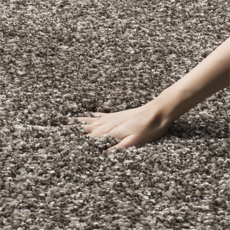 Pemberly Row Modern / Contemporary Gray Shag Rug - 10' x 14'