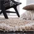 Pemberly Row Modern / Contemporary Polypropylene Beige Shag Rug - 3' x 5'
