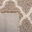 Pemberly Row Modern / Contemporary Polypropylene Beige Shag Rug - 3' x 5'