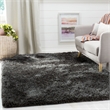 Pemberly Row Modern / Contemporary Dark Gray Shag Rug - 4' x 6'