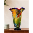 Pemberly Row Modern / Contemporary Coast Sand Favrile Vase in Multi-Color