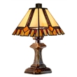 Pemberly Row Modern / Contemporary Castle Cut Accent Lamp in Multi-Color