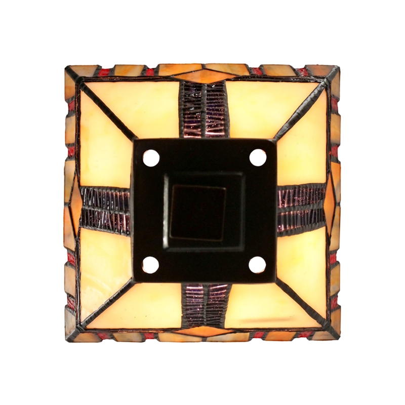 Pemberly Row Modern / Contemporary Castle Cut Accent Lamp in Multi-Color