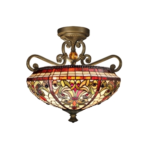 Pemberly Row Modern / Contemporary Baroque Semi Flush Mount in Multi-Color