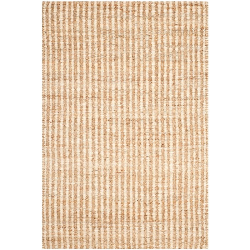 Pemberly Row Modern / Contemporary 5' Square Hand Woven Jute Rug
