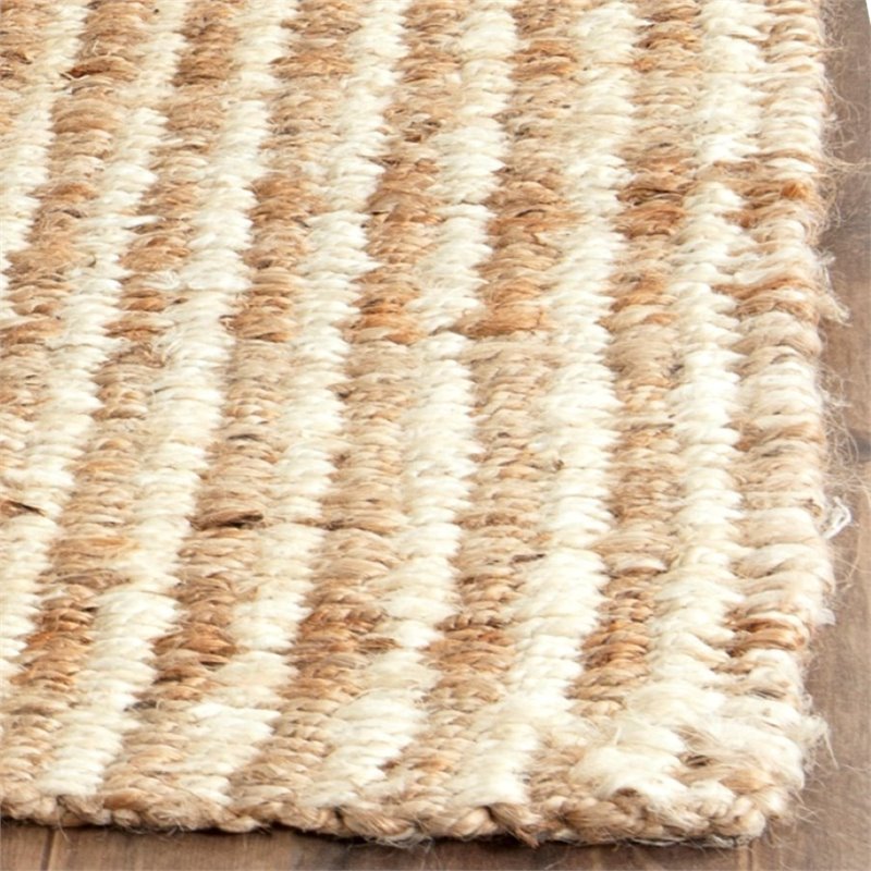 Pemberly Row Modern / Contemporary 5' Square Hand Woven Jute Rug