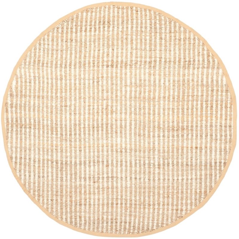 Pemberly Row Modern / Contemporary 5' Square Hand Woven Jute Rug