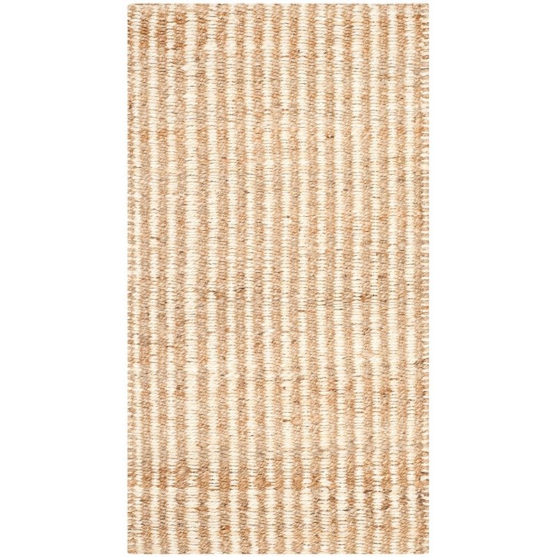 Pemberly Row Modern / Contemporary 5' Square Hand Woven Jute Rug