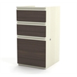 Pemberly Row 3 Drawer Pedestal in White Chocolate and Antigua