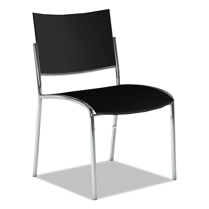 Pemberly Row Modern / Contemporary Chair in Black (Set of 4)