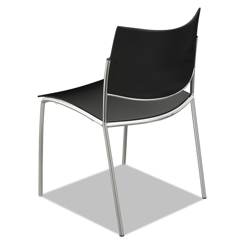 Pemberly Row Modern / Contemporary Chair in Black (Set of 4)