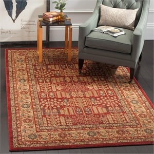 Pemberly Row Modern / Contemporary 10' X 14' Rug in Red and Natural
