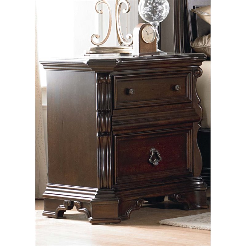 Pemberly Row Modern / Contemporary Dark Brown Wood Night Stand