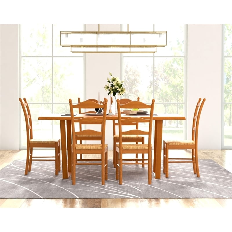 Pemberly Row Modern / Contemporary Wood Chair in English Pine