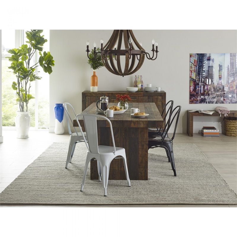 Pemberly Row Modern / Contemporary Wood Large Bench in Brown