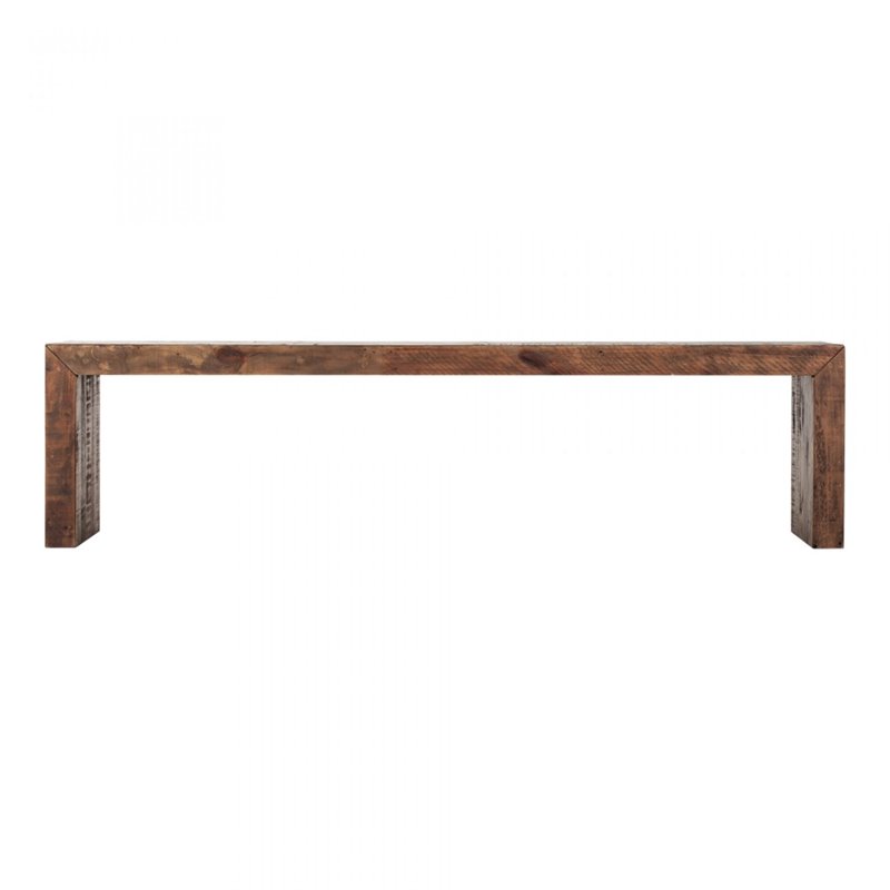 Pemberly Row Modern / Contemporary Wood Large Bench in Brown