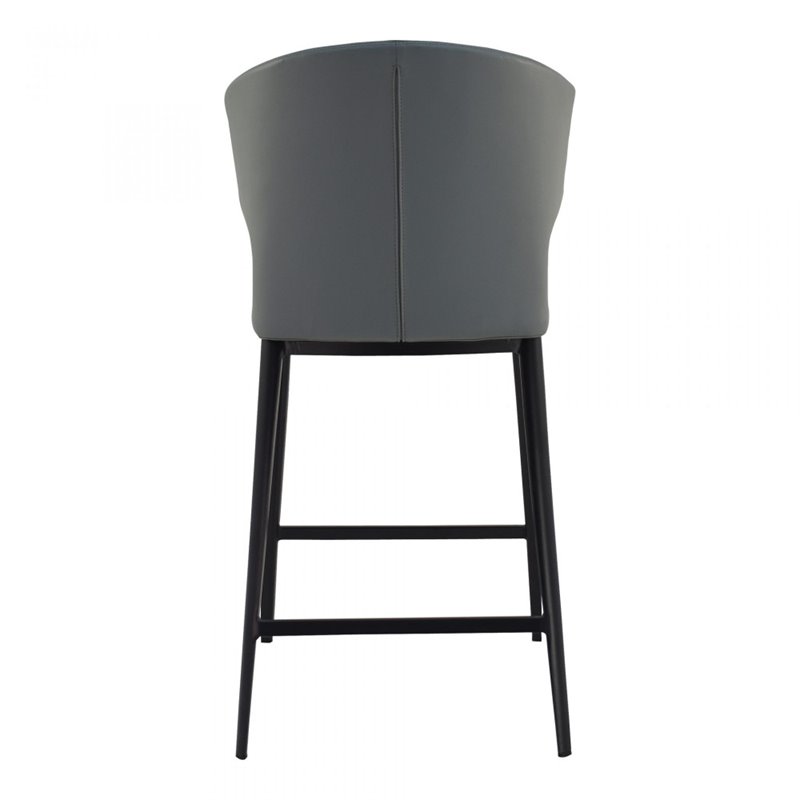 Pemberly Row Modern / Contemporary Counter Stool in Gray Finish