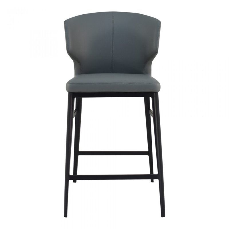 Pemberly Row Modern / Contemporary Counter Stool in Gray Finish