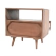 Pemberly Row 1 Drawer Contemporary Wood Nightstand in Natural