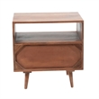 Pemberly Row 1 Drawer Contemporary Wood Nightstand in Natural