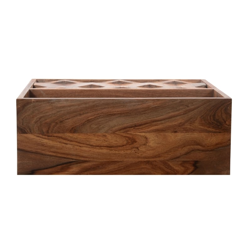 Pemberly Row 1 Drawer Contemporary Wood Nightstand in Natural