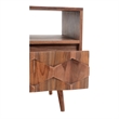 Pemberly Row 1 Drawer Contemporary Wood Nightstand in Natural