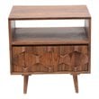 Pemberly Row 1 Drawer Contemporary Wood Nightstand in Natural