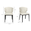 Pemberly Row Modern / Contemporary Dining Chair Beige-Set Of Two