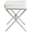 Pemberly Row Modern / Contemporary Vanity Bench White/Chrome