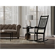 Pemberly Row Modern / Contemporary Wood Slat Rocker in Black