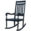Pemberly Row Modern / Contemporary Wood Slat Rocker in Black