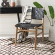Pemberly Row Modern Leather Dining Side Chair in Black (Set of 2)