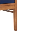 Pemberly Row Modern 4 Piece Patio Sofa Set in Teak Brown and Navy