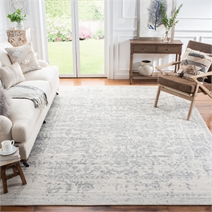 Pemberly Row Modern / Contemporary 8' x 10' Rug in Silver and Ivory